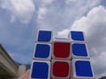 Rubik`s Cube Photo, a random color stacking game