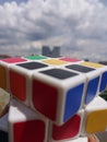 Rubik`s Cube Photo, a random color stacking game