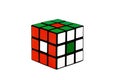 A Rubik's cube. puzzle. a mathematical problem. On a white isolated