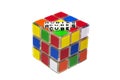 Rubik's cube text message Royalty Free Stock Photo