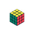 Rubik`s Cube, vector isolated isometric 3d object illustration Royalty Free Stock Photo