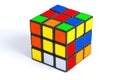 Rubik's cube on white Royalty Free Stock Photo