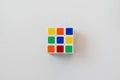 Rubik`s cube on a whitw background Royalty Free Stock Photo