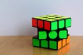 Rubik's Magic 3x3 Speedcube on a Table Royalty Free Stock Photo