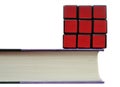 Rubiks Cube on Book Royalty Free Stock Photo