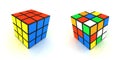 Rubiks cube 2in1 Royalty Free Stock Photo