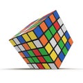 Rubiks Cube 5x5 on white. 3D illustration