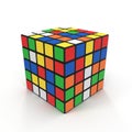 Rubiks Cube 5x5 on white. 3D illustration