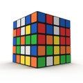 Rubiks Cube 5x5 on white. 3D illustration