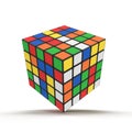 Rubiks Cube 5x5 on white. 3D illustration