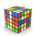 Rubiks Cube 5x5 on white. 3D illustration