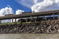 View of the Rollemberg-Vuolo railroad Bridge, is a mixed bridge that serves to cross