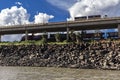 View of the Rollemberg-Vuolo railroad Bridge, is a mixed bridge that serves to cross