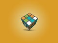 Rubix cube illustration background