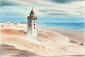 Rubjerg Knude Lighthouse ÃÂ¾n a sandy shore