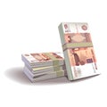 Ruble banknotes illustration, financial the