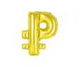 Ruble sign, gold color