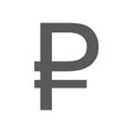 Ruble symbol icon vector simple