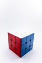 Rubric cube on white background Royalty Free Stock Photo