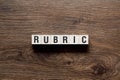 Rubric - word concept on building blocks, text Royalty Free Stock Photo