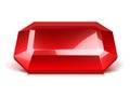 Ruby crystal isolated