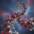 Ruby Crystallographic Structure - Molecular Lattice Royalty Free Stock Photo