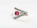 Ruby and diamond ring Royalty Free Stock Photo