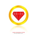 Ruby diamond stone