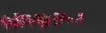 Ruby diamond topaz Gem placed on glossy background 3d rendering soft focus