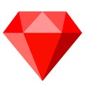 Ruby diamond vector icon Royalty Free Stock Photo