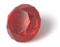Ruby gemstone / isolated