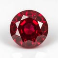Ruby gemstone isolated on white background Royalty Free Stock Photo