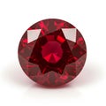 Ruby gemstone isolated on white background Royalty Free Stock Photo