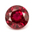 Ruby gemstone isolated on white background Royalty Free Stock Photo