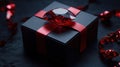 Ruby Gift Box with Gemstone Ribbon A luxurious ruby picture Royalty Free Stock Photo