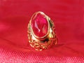 Ruby gold ring