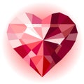 Ruby heart Royalty Free Stock Photo