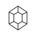 ruby icon Flat logo isolated symbol