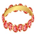 Ruby jewellery icon, cartoon style Royalty Free Stock Photo