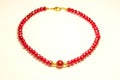 Ruby necklace in a closeup Royalty Free Stock Photo