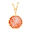 Ruby pendant mockup, realistic style