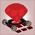 Ruby on rails full color isometric 3D art Royalty Free Stock Photo