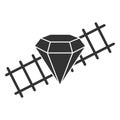 Ruby on the rails. A programming language framework for developing internal web server software. RoR symbol logo www internet Royalty Free Stock Photo