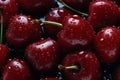 Ruby red cherries, a luscious display of deep red cherries