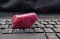 Ruby Is red gem Beautiful by nature For making expensive Royalty Free Stock Photo