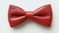 The ruby red holiday bow tie decor is a decoration light and christmas accessory designed to elevate a festive outfit and joyful Royalty Free Stock Photo