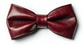 Ruby red holiday bow tie decor serves as a vibrant decoration light for a christmas accessory to complement a festive outfit and Royalty Free Stock Photo