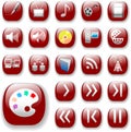 Ruby Red Icons, Digital Media Royalty Free Stock Photo