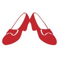 Ruby red slippers Hand drawn, Vector, Eps, Logo, Icon, crafteroks, silhouette Illustration for different uses