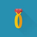 Ruby on the ring vector